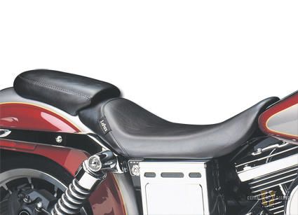 Bare Bones Smooth Solo Seat Black Vinyl For Harley-Davidson