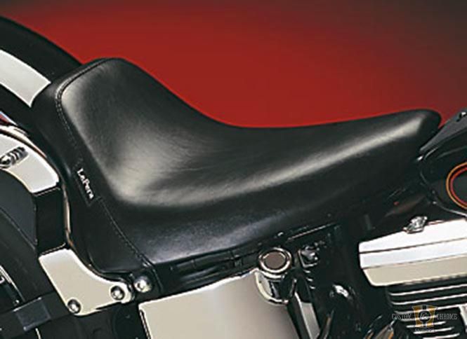 Bare Bones Gel Smooth Solo Seat Black Vinyl For Harley-Davidson