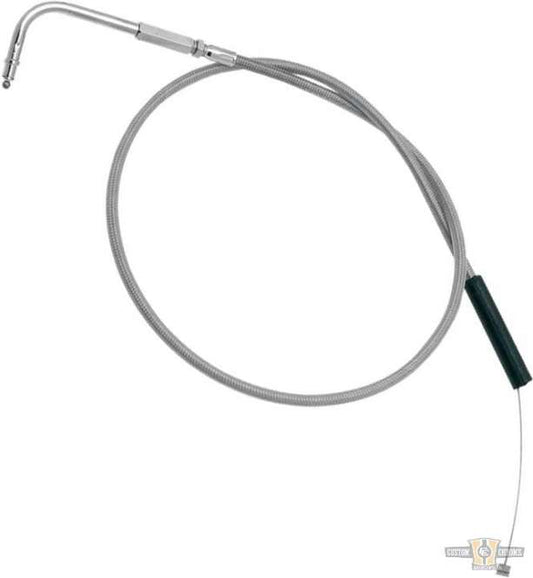 Armor Coated Throttle Cable Stainless Steel Clear Coated 29,7" For Harley-Davidson