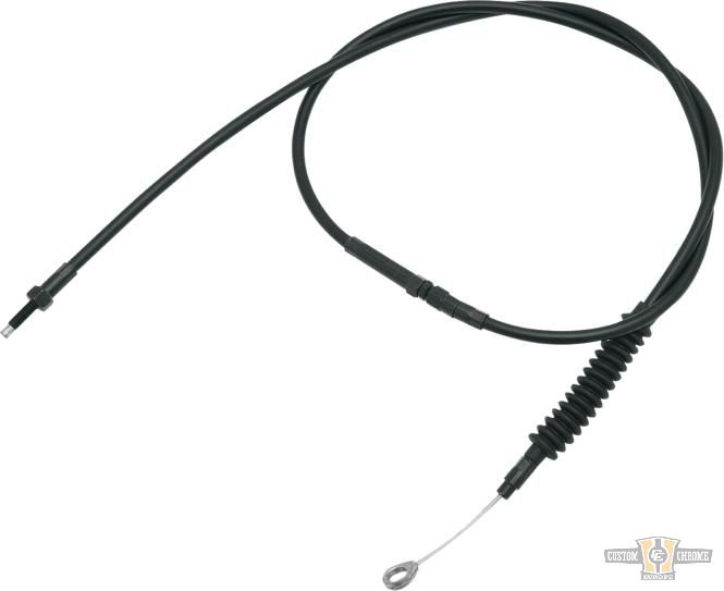 Blackout Longitudinally Wound (LW) Clutch Cable Black Vinyl All Black 63,7" For Harley-Davidson
