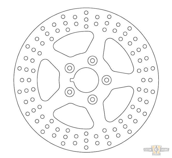 Rigid Brake Rotor Stainless Steel 11,5" Front For Harley-Davidson