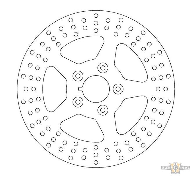 Rigid Brake Rotor Stainless Steel 11,5" Rear For Harley-Davidson