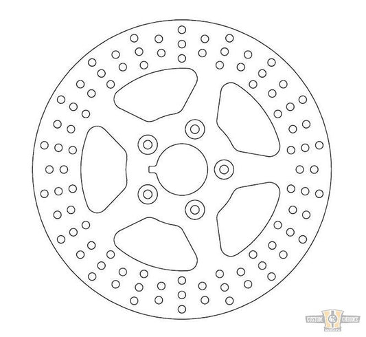 Rigid Brake Rotor Stainless Steel 11,5" Rear For Harley-Davidson