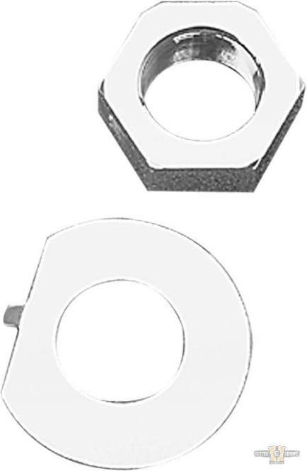 Fork Stem Nut and Lock Washer Chrome For Harley-Davidson