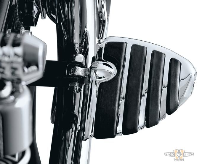 ISO-Wing Mini Boards with Male Mount Adapters Chrome For Harley-Davidson