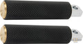 Knurled Rubber Footpeg Brass For Harley-Davidson