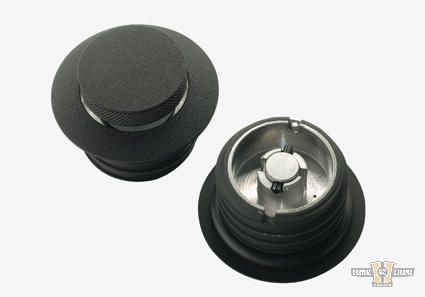 Screw In Pop-Up Gas Cap Set Chrome For Harley-Davidson