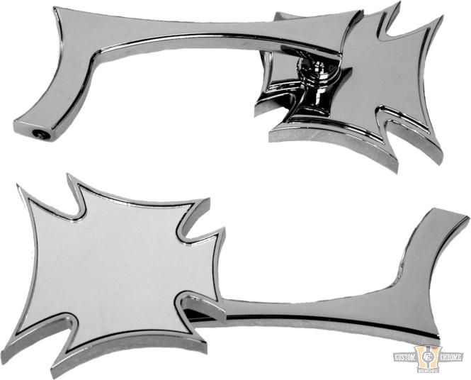 Era Maltese Cross Mirror Chrome For Harley-Davidson