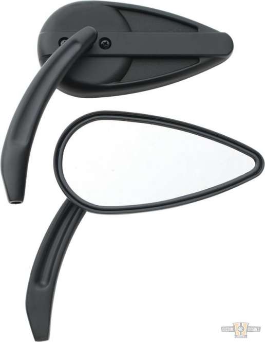 Vintage Billet Mirror Black For Harley-Davidson