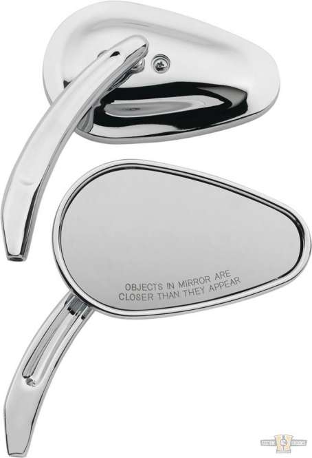 Tapered Billet Mirror Chrome For Harley-Davidson