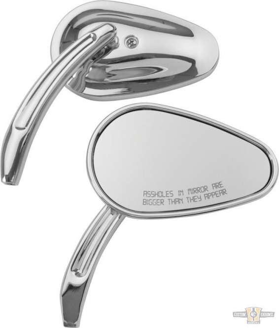 Ass... Tapered Mirror Chrome For Harley-Davidson