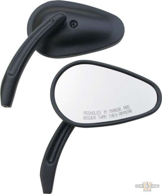 Ass... Tapered Mirror Black For Harley-Davidson