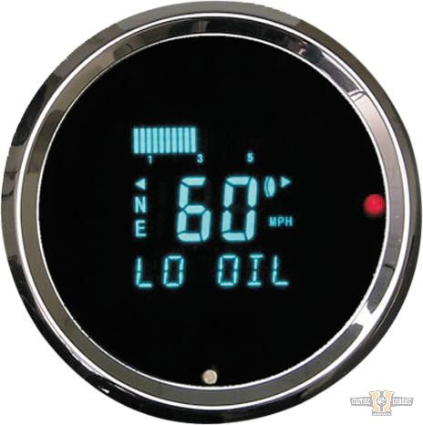 Round Performance Speedometer Chrome 85.725 mm For Harley-Davidson