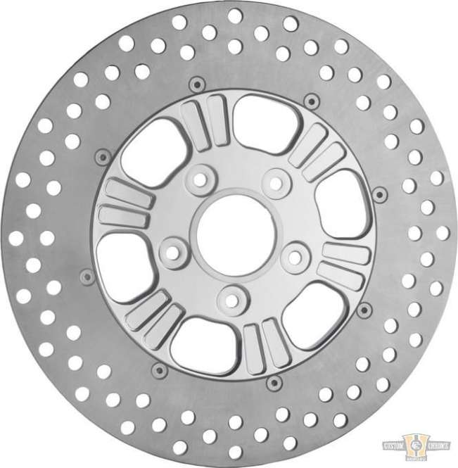 Dominator 6 Brake Rotor Chrome Rear For Harley-Davidson