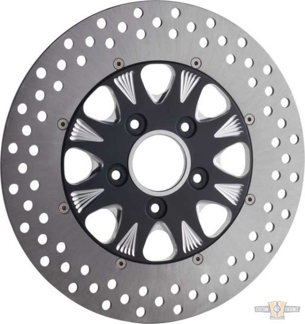 Sinister 8 Brake Rotor Black Front For Harley-Davidson