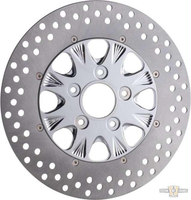 Sinister 8 Brake Rotor Chrome Rear For Harley-Davidson