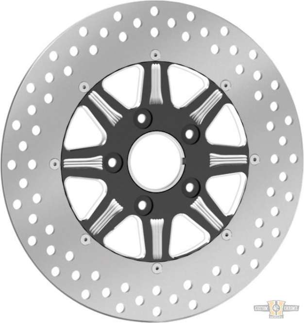 Velocity Brake Rotor Black Stainless Steel 11,5" Front For Harley-Davidson