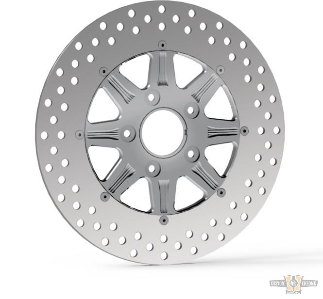 Velocity Brake Rotor Chrome Stainless Steel 11,5" Front For Harley-Davidson