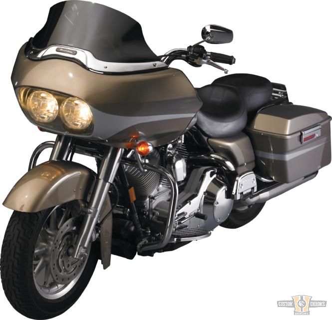 9 1/4" V-Stream Windshield Dark Smoke For Harley-Davidson