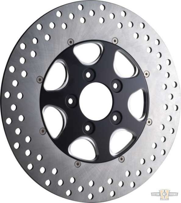 Eliminator-7 Brake Rotor Black Rear For Harley-Davidson