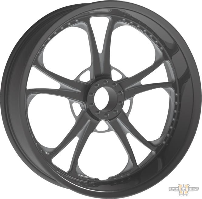 T-5 Billet Wheels Black 21" 3,50" For Harley-Davidson