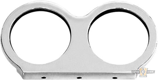 2" OEM Tacho / Speedo Dual Gauge Top Clamp Bracket Chrome For Harley-Davidson