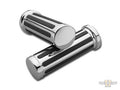 Ribbed Grips Chrome 1" Throttle By Wire For Harley-Davidson
