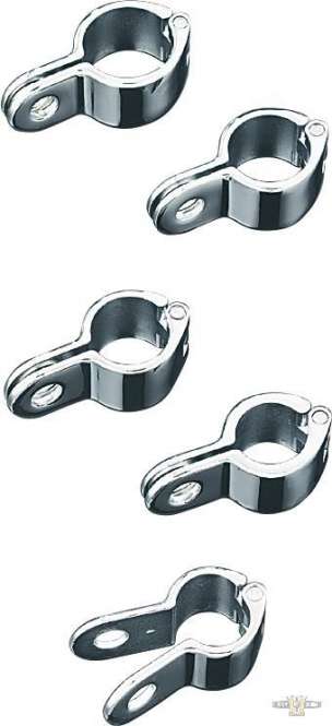Magnum Quick Clamps Chrome For Harley-Davidson