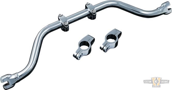 Adjustable Mustache Bar Chrome For Harley-Davidson