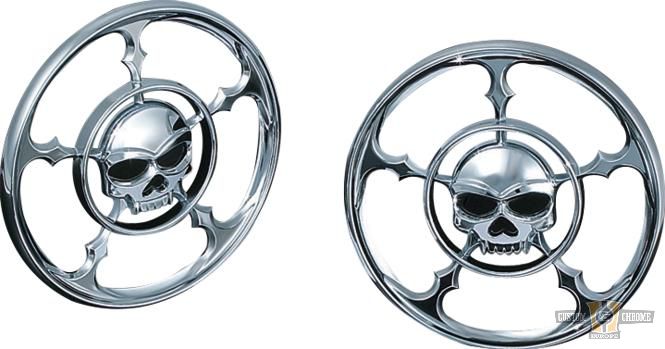 Zombie Speaker Grills Chrome For Harley-Davidson