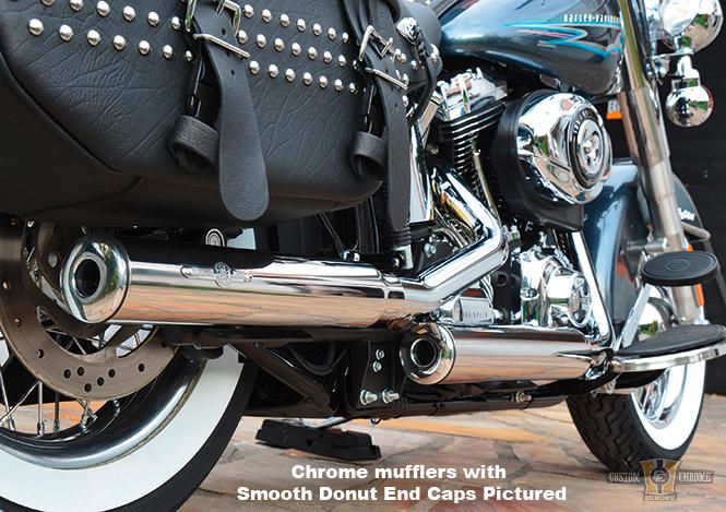 Gun Smooth Slip On Mufflers Show Chrome For Harley-Davidson