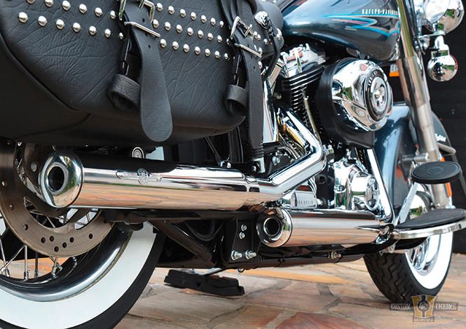 Gun Smooth Slip On Mufflers Polished For Harley-Davidson