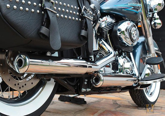 Gun Smooth Slip On Mufflers Show Chrome For Harley-Davidson