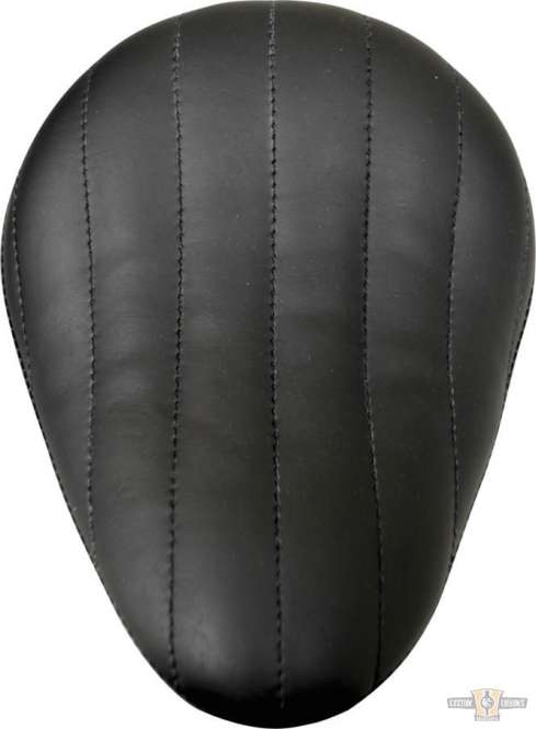 13" Eliminator Tuk n Roll Vertical Solo Seat Black Vinyl For Harley-Davidson