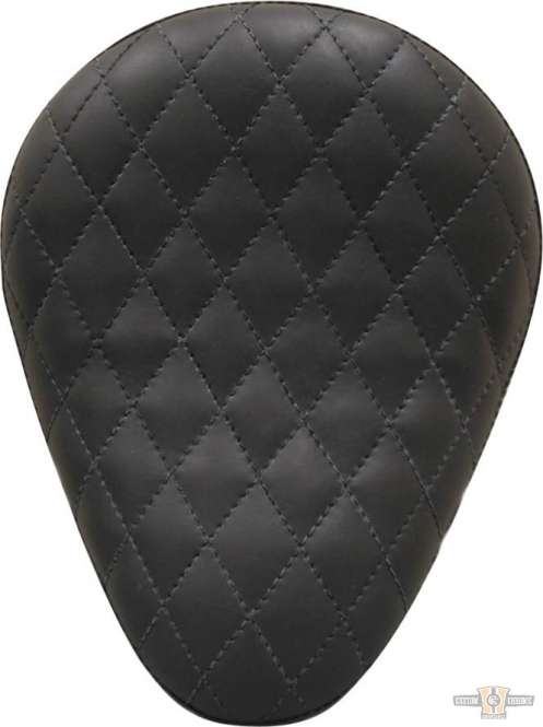 13" Eliminator Diamond Solo Seat Black Vinyl For Harley-Davidson