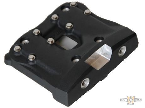 WTF Iron Rocker Box Cover Black Cut For Harley-Davidson