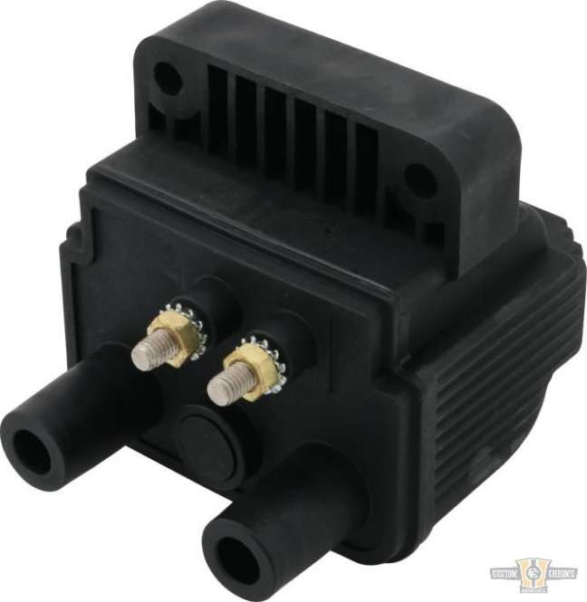 Ignition Coil Black 5 Ohm Dual Fire For Harley-Davidson