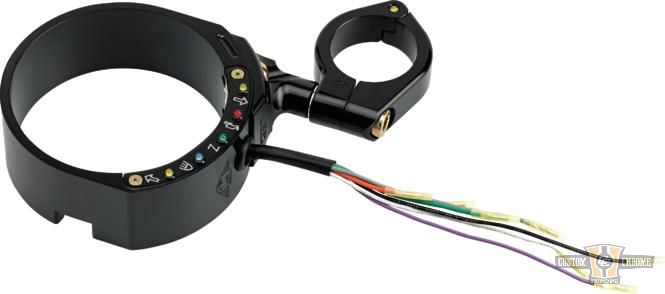 Speedometer Side Mount Bracket Swivel Clamp Black Anodized For Harley-Davidson