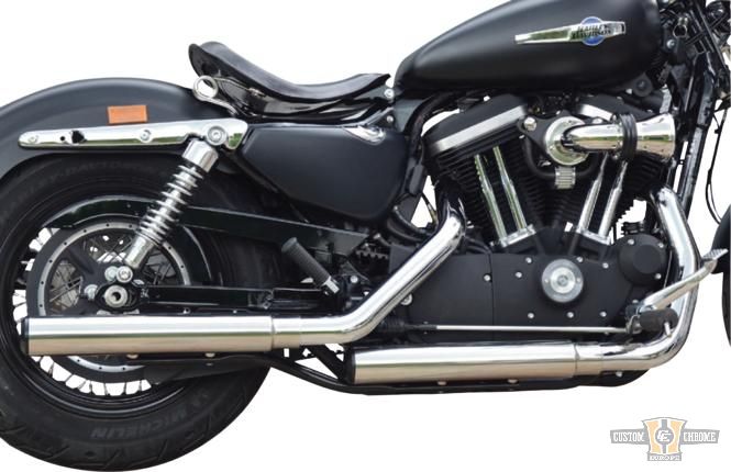 Gun Smooth Slip On Mufflers Polished For Harley-Davidson