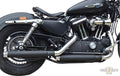 Gun Smooth Drilled Slip On Mufflers Black For Harley-Davidson