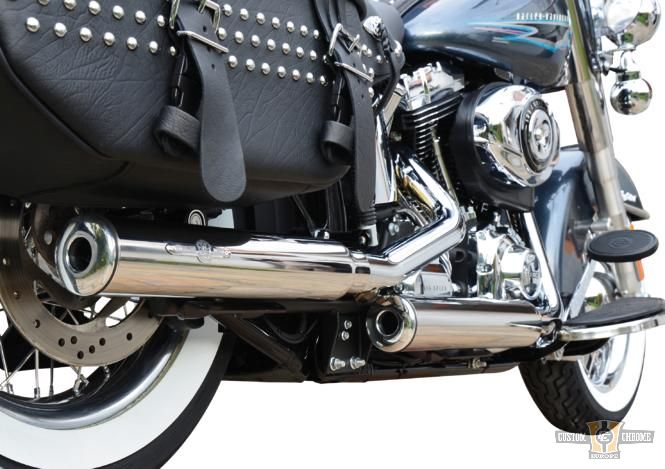 Gun Smooth Slip On Mufflers Polished For Harley-Davidson