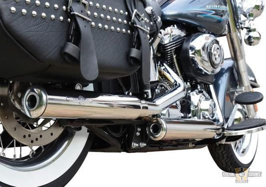 Gun Smooth Slip On Mufflers Polished For Harley-Davidson