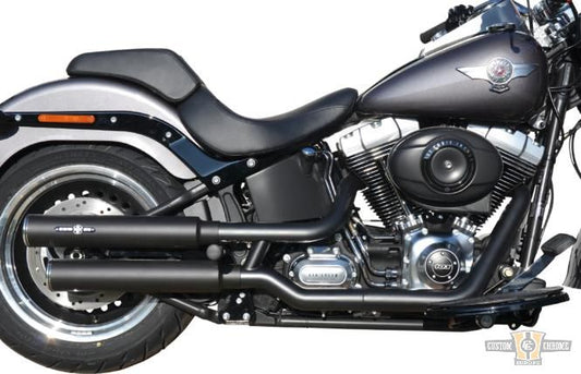 Gun Smooth Slip On Mufflers Black For Harley-Davidson