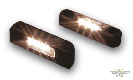 Side FX LED Housing Black Clear For Harley-Davidson