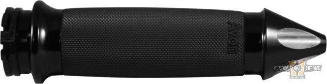 Custom Contour Spike Grips Black 1" Anodized Cable operated For Harley-Davidson