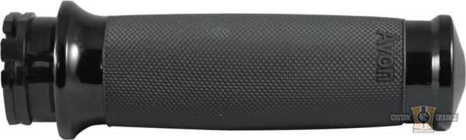 Custom Contour Grips Black 1" Anodized Throttle By Wire For Harley-Davidson