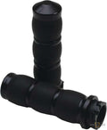 Air Cushion Velvet Air Grips Black 1" Anodized Cable operated For Harley-Davidson