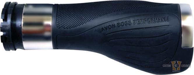 Boss Performance Grips Black Chrome 1" Throttle By Wire For Harley-Davidson