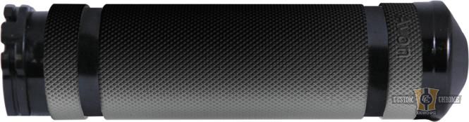 Air Cushion Supert Sport Grips Black 1" Anodized Cable operated For Harley-Davidson