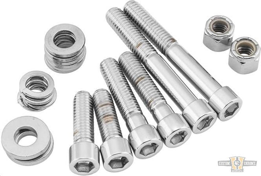 Lower Motor Mount Bolts Chrome For Harley-Davidson